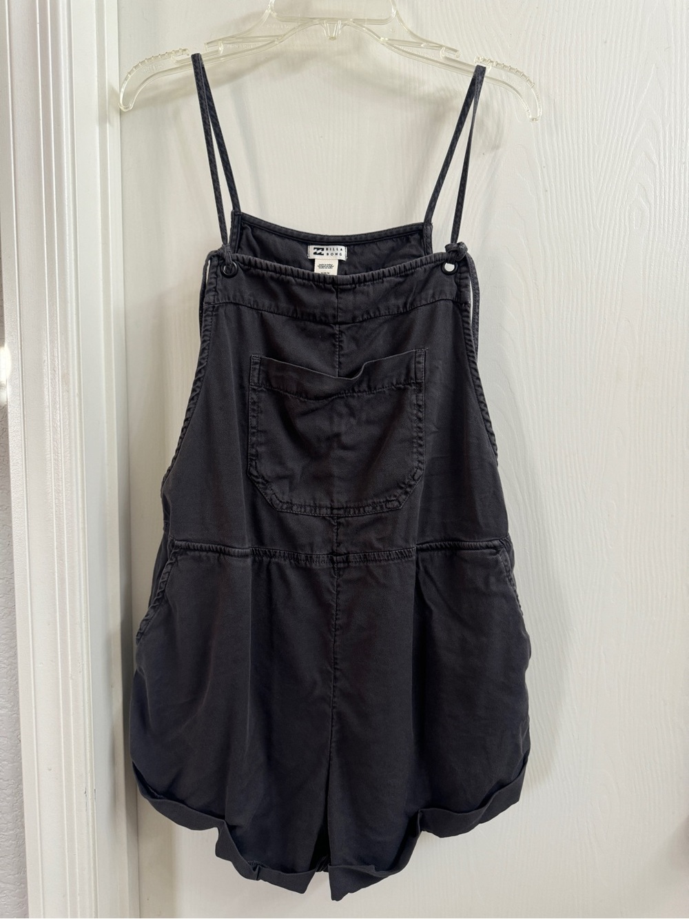 Billa bongBlack Cotton Romper Shorts with Spaghetti Straps
